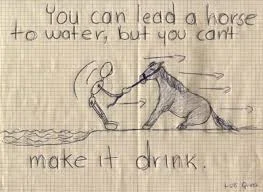 You can lead a horse to water.....