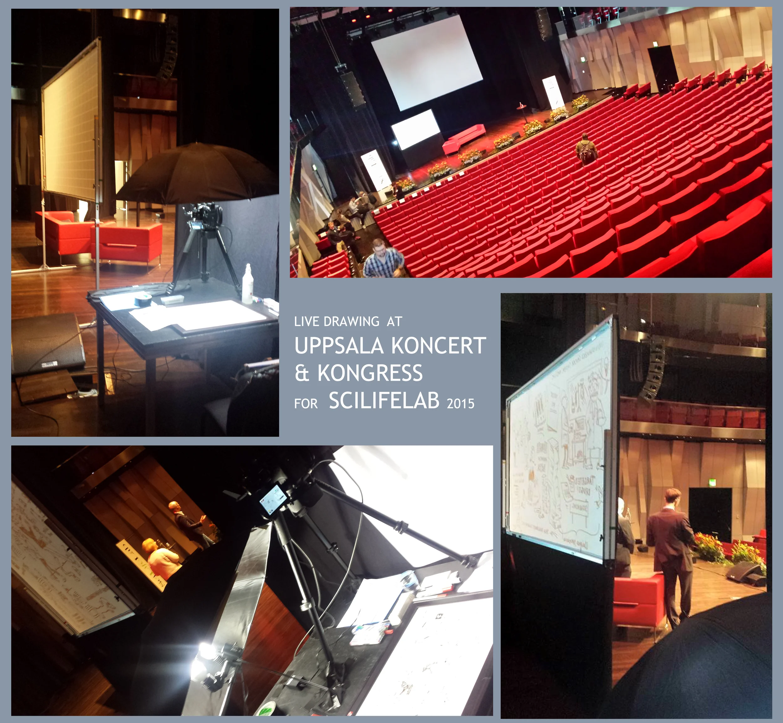 Live drawing for Sci Life Lab at Uppsala Concert & Congress 2015
