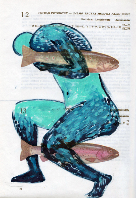   Poisson 2 , 2013, mixed media collage 