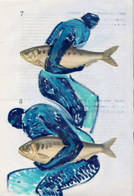   Poisson 10 , 2013, mixed media collage 