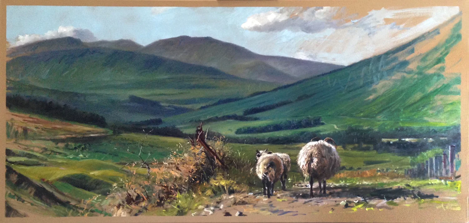 Oil on Canvas, 2014 Size: 24" x 48" x 1.5" Not Available