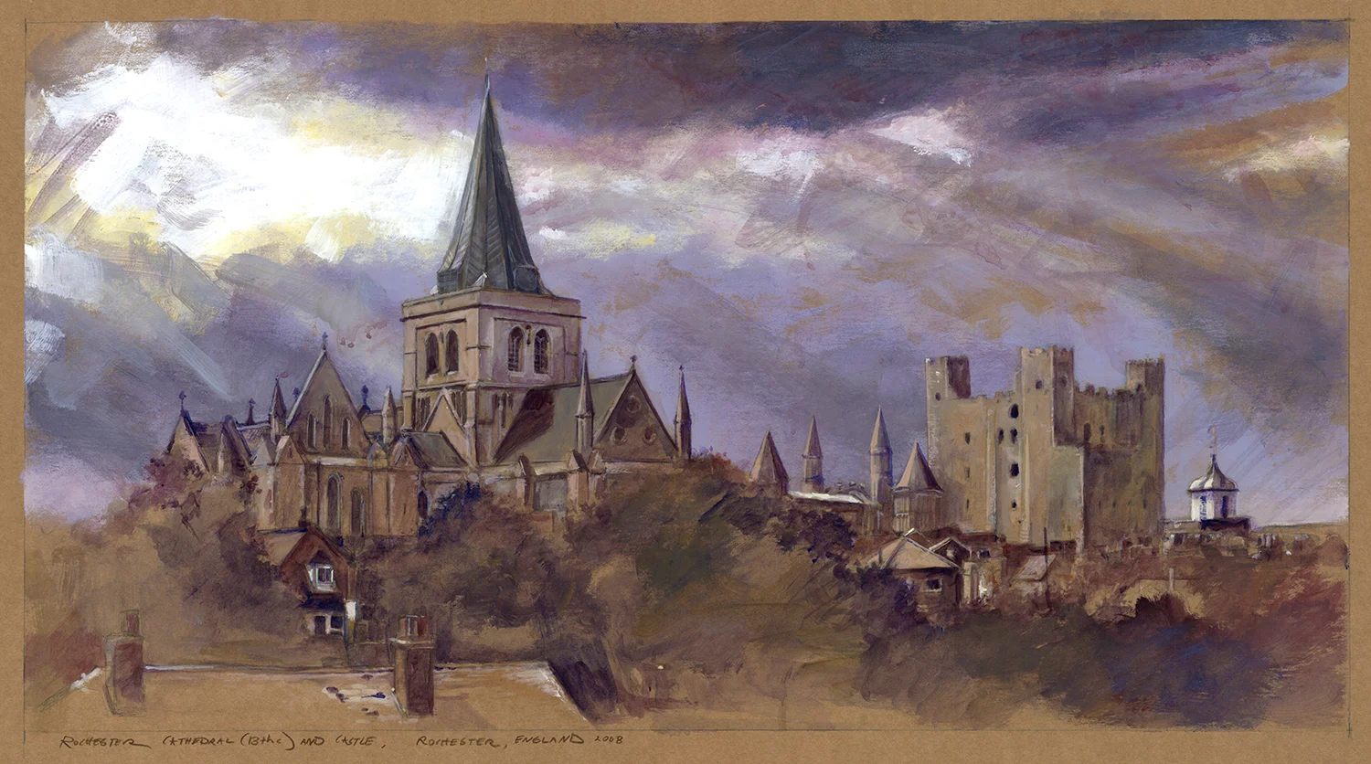 Rochester Cathedral (13th c) and Castle