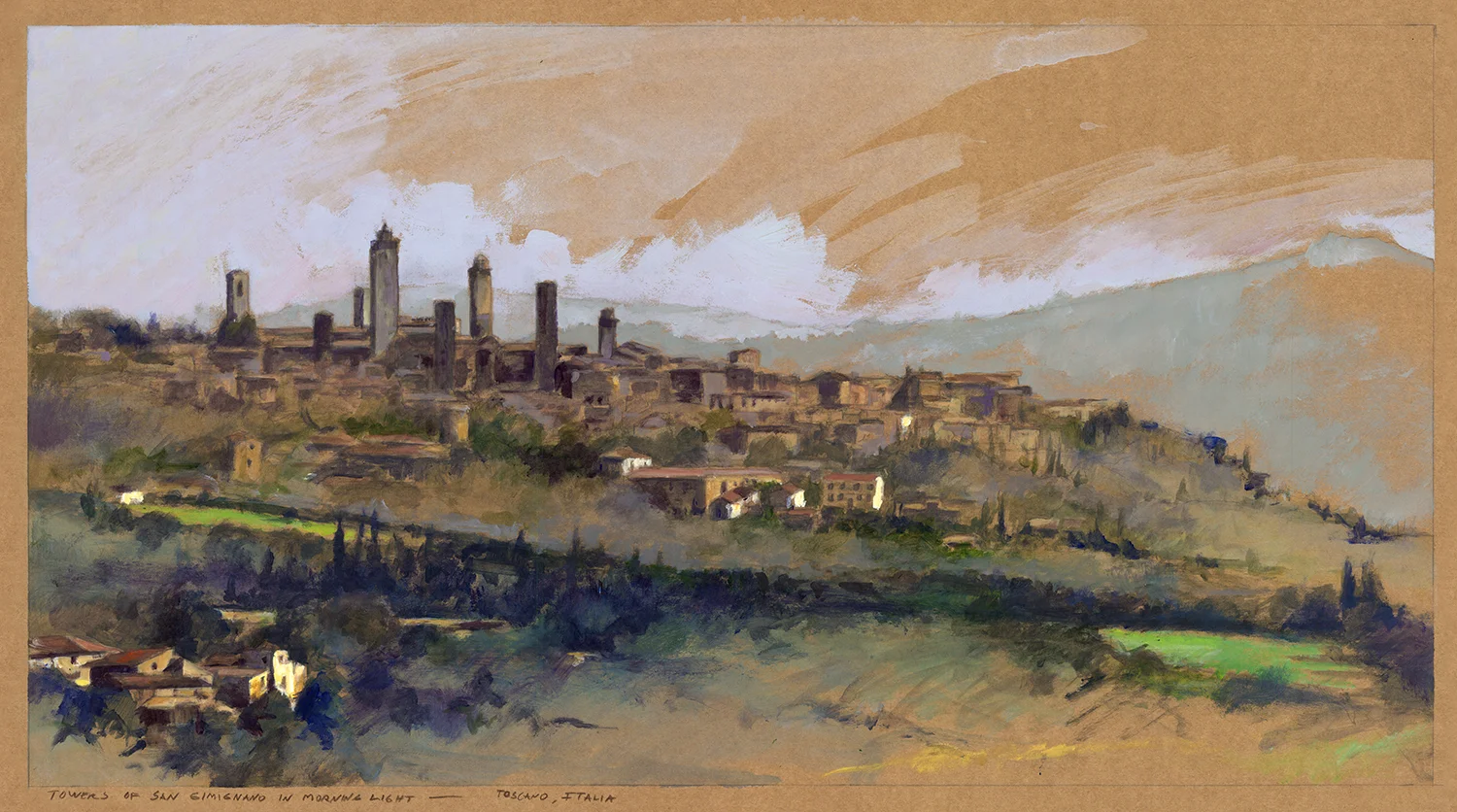 Towers of San Gimignano in Morning Light (3rd cen.)