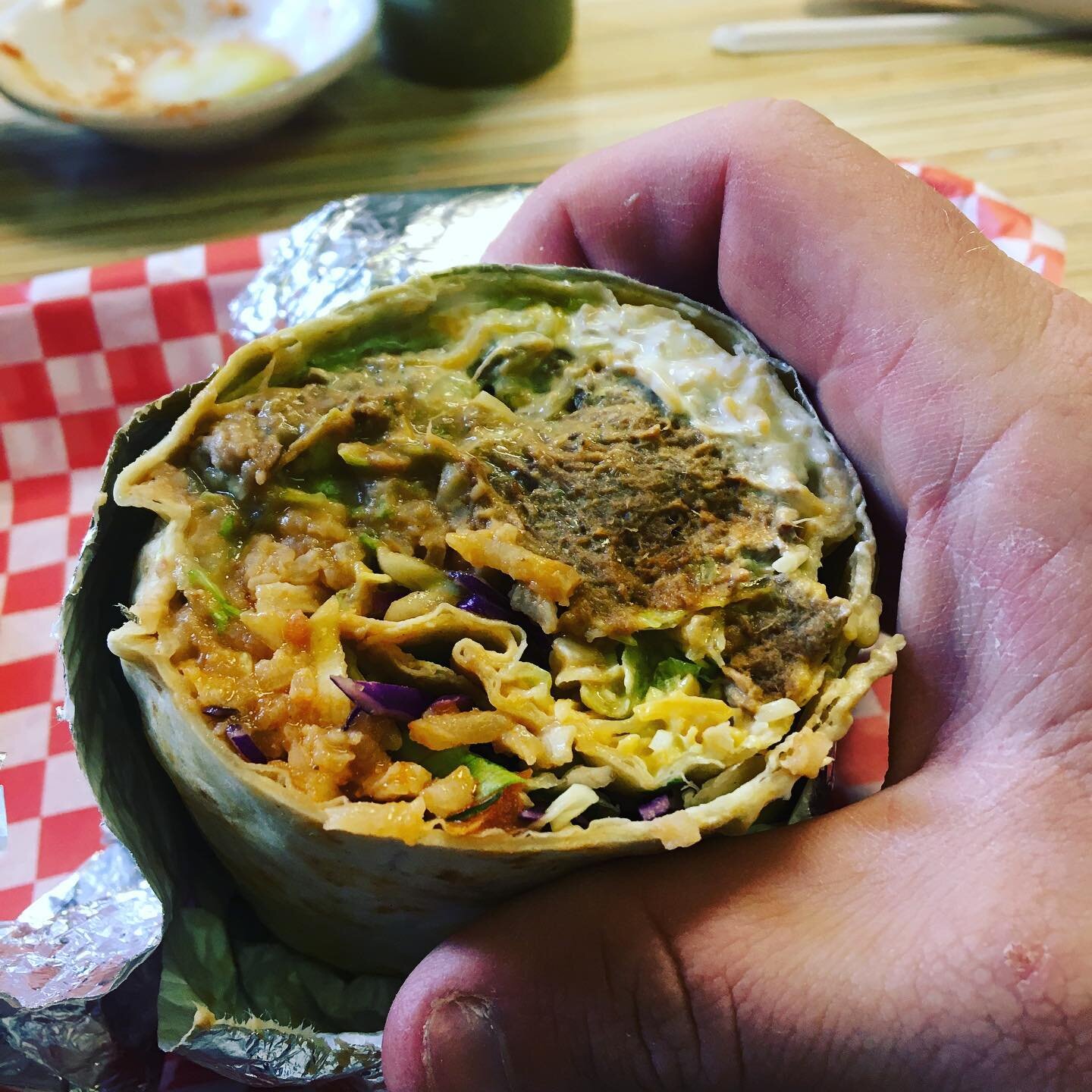Yo for real tho. This burrito finally made me understand what that Creed song was about. #barbacoa #burrito #streettacos #canyoutakemehigher #food