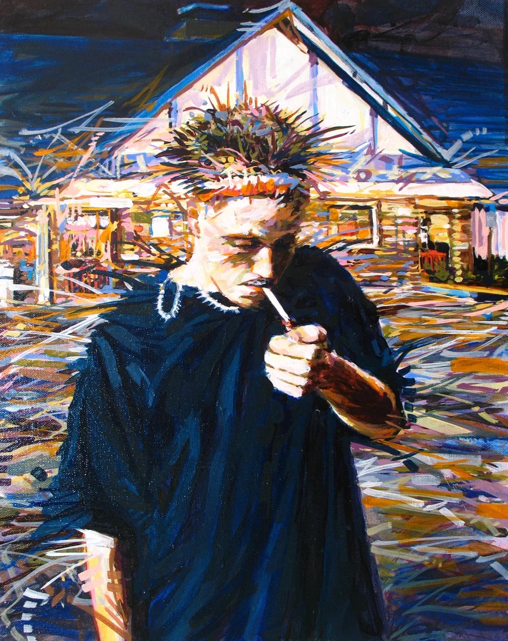 MICHAEL VASQUEZ Untitled 2008 acrylic on canvas 20 x 16"