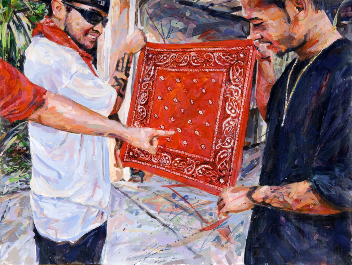 MICHAEL VASQUEZ "Because of That" 2009 acrylic on paper 18 x 24"