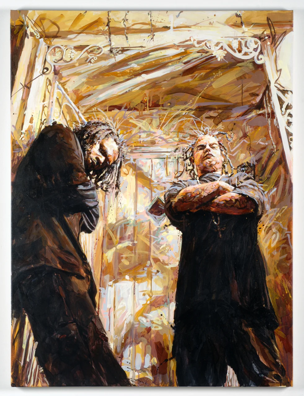 MICHAEL VASQUEZ "The Guarded Entry" 2008 acrylic on canvas 48 x 36"