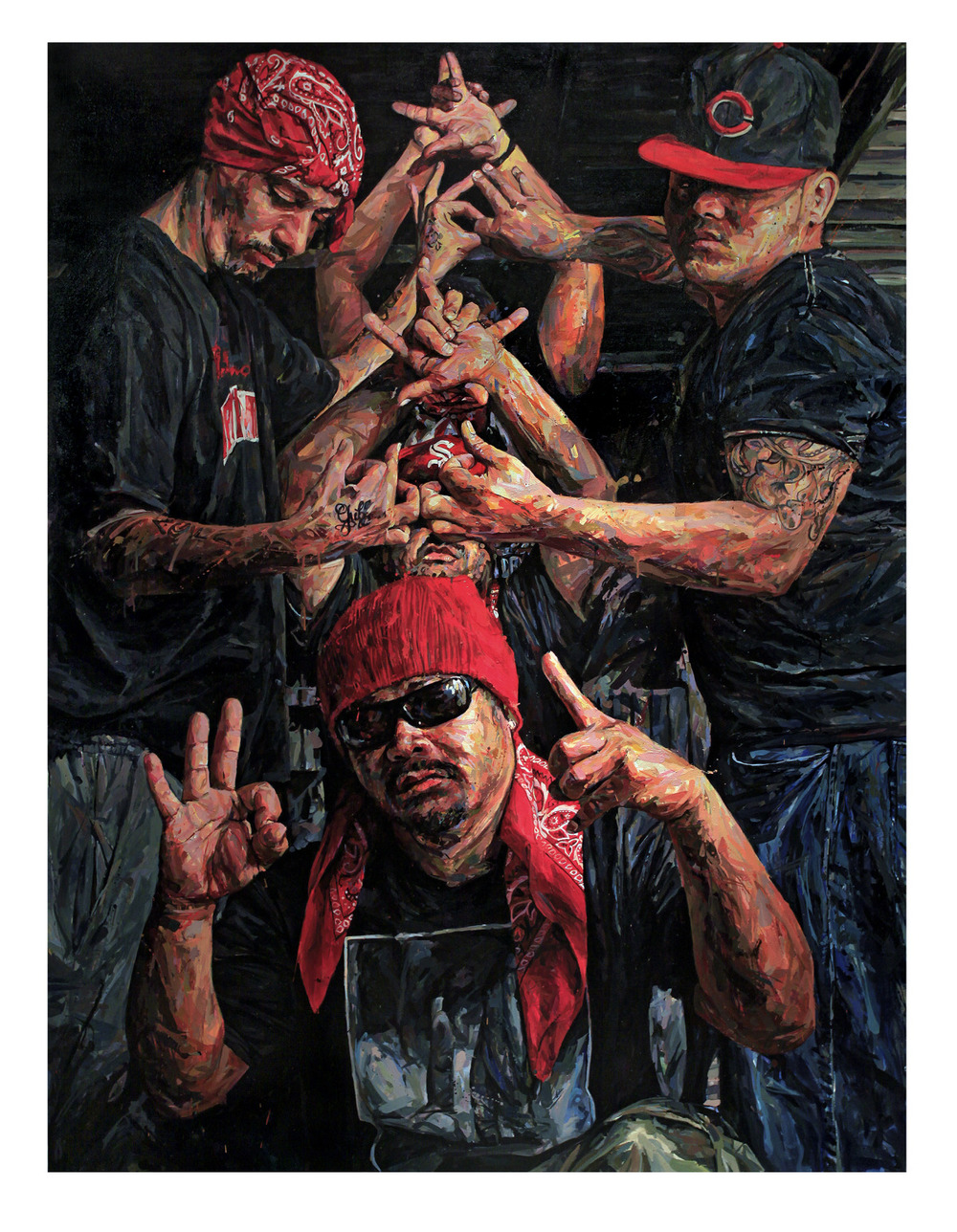 MICHAEL VASQUEZ "Totem" 2011 acrylic on canvas 96 x 72"