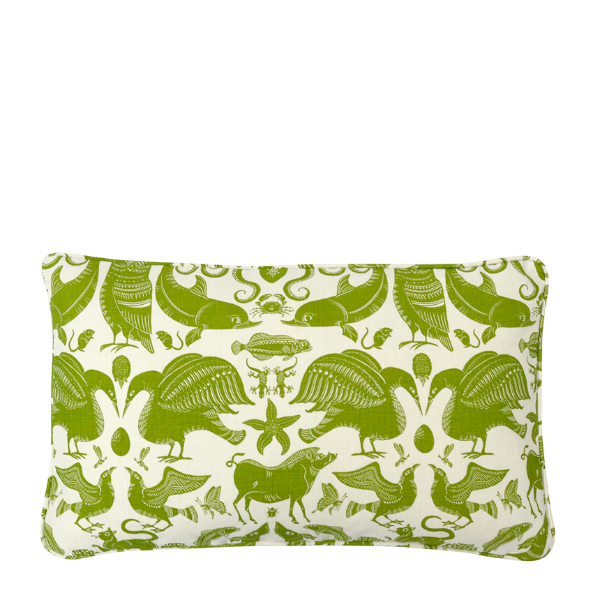 BIRDS & BEASTS Small Cushion | Olive