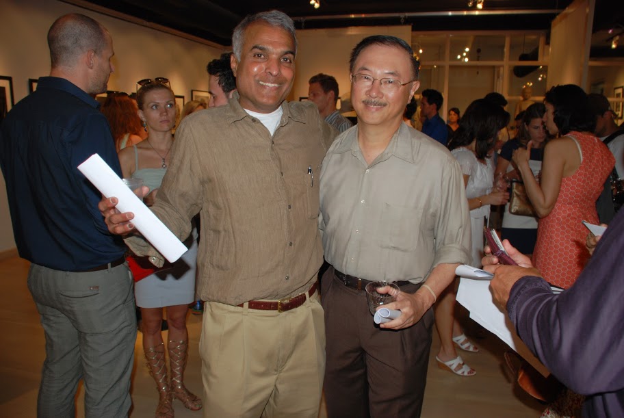 Ignatius Chithelen and David Cheung. Silley Circuits Networking July 16 2013 at Throckmorton Fine Arts. Photo (c) Daria Deshuk