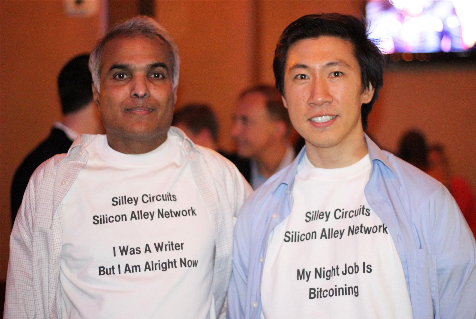 Ignatius Chithelen and Spencer Cheng at West 3rd Common. Silley Circuits: The Silicon Alley Network.
