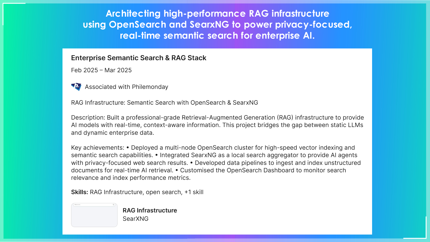 Enterprise Semantic Search & RAG Stack