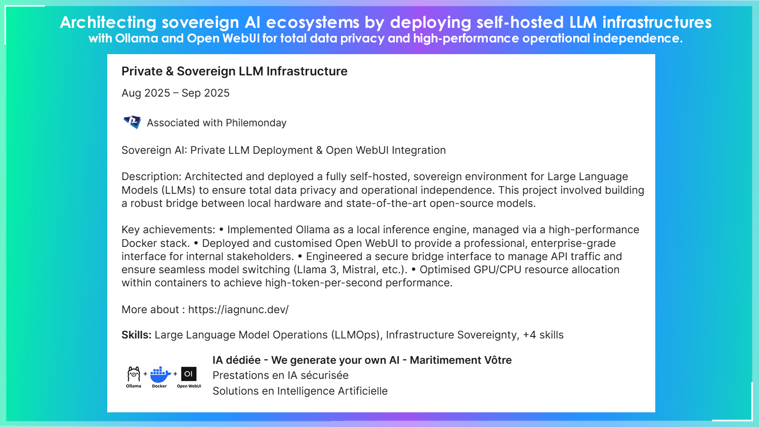 Private & Sovereign LLM Infrastructure