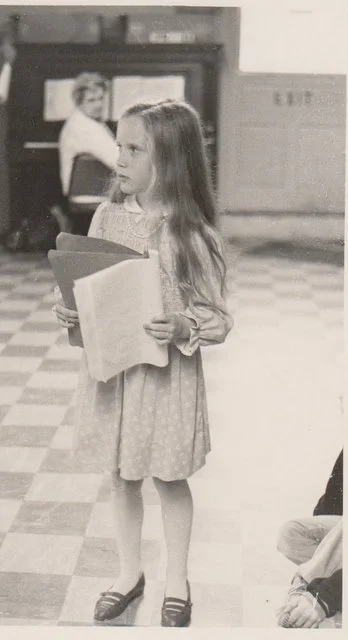 In rehearsal for Dorothy in The Wizard of Oz , age 8