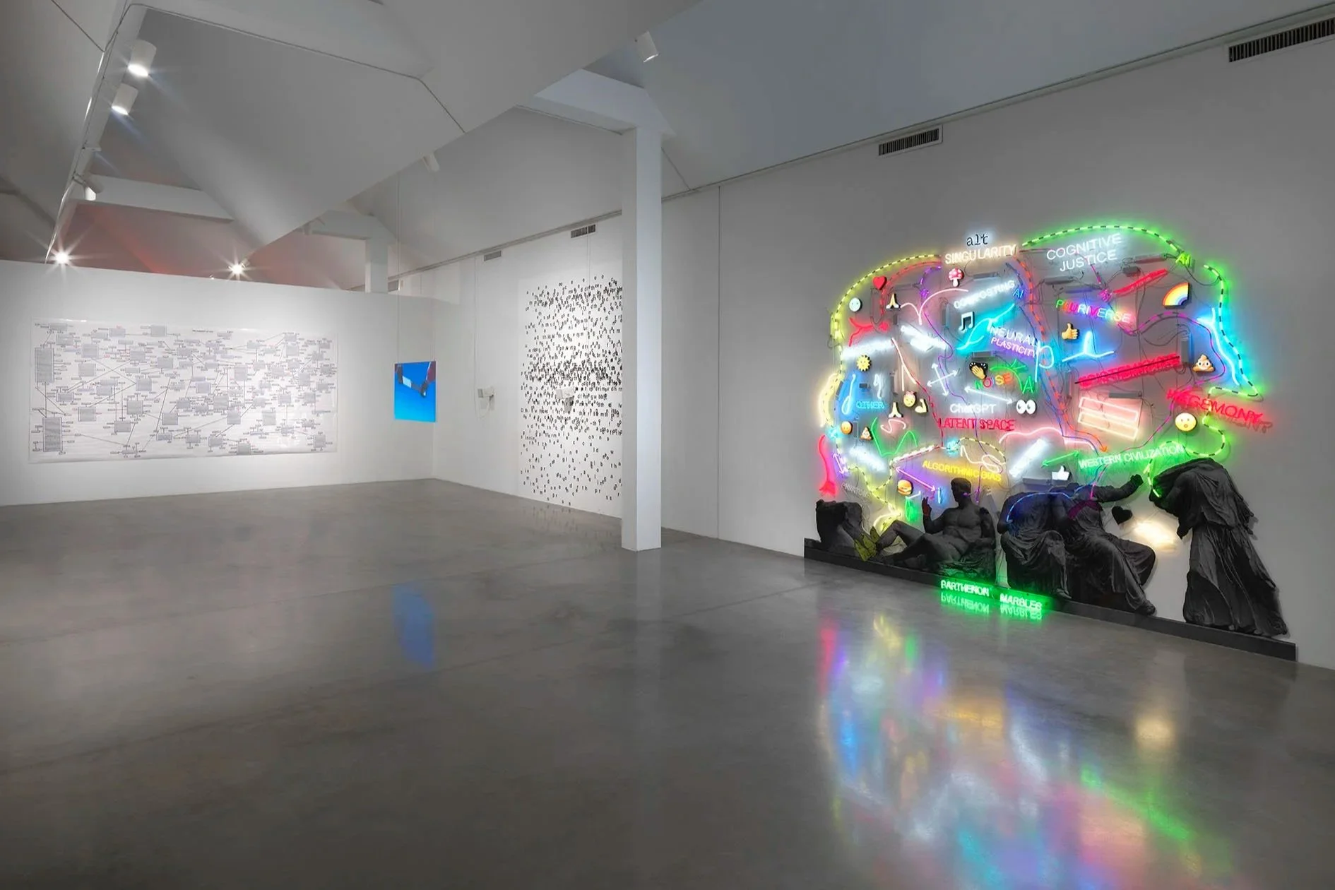   Iliggocene - The Age of Dizziness , 2026, Ausstellungsansicht, Maschinenhaus M2, KINDL, Foto: Jens Ziehe 