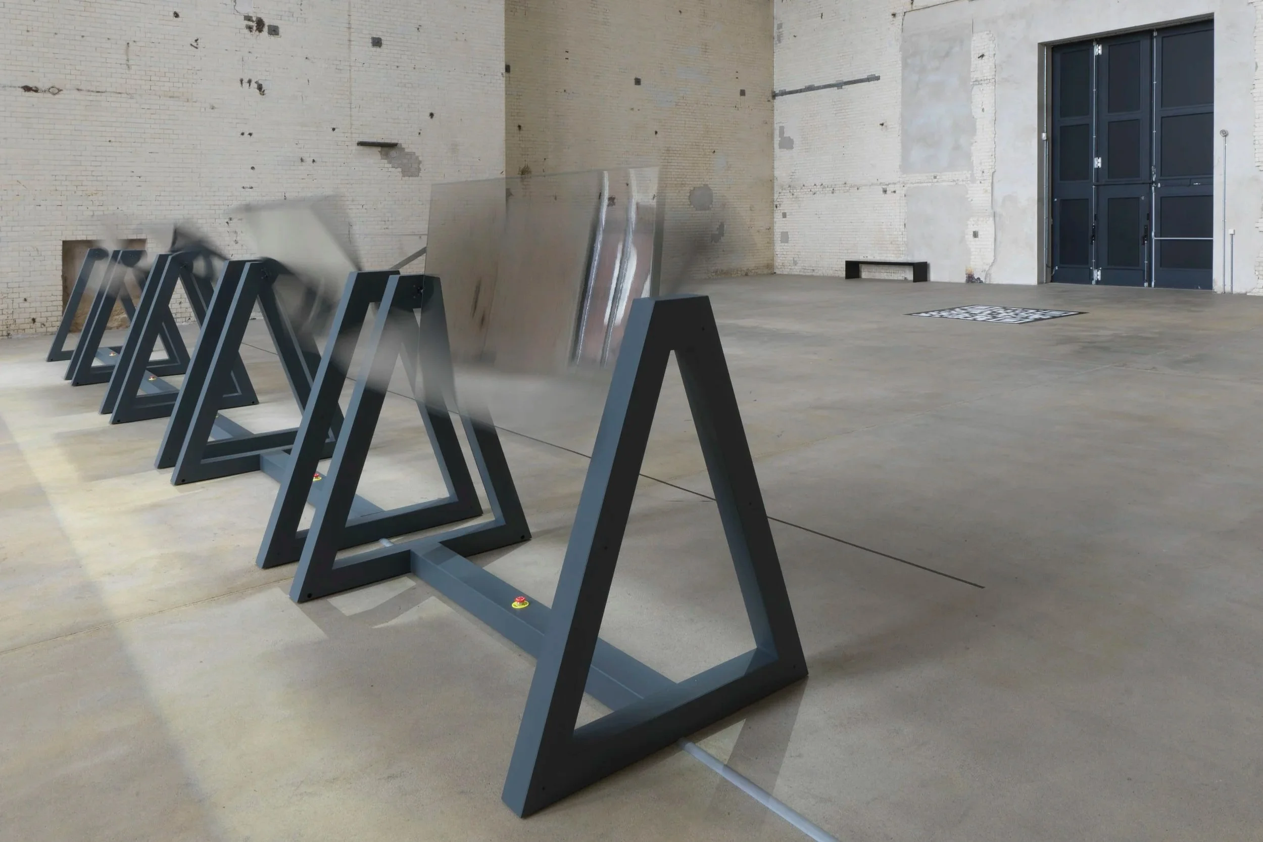   Mischa Kuball. boiler house , 2026, Installationsansicht, Kesselhaus, KINDL – Zentrum für zeitgenössische Kunst, © Mischa Kuball / VG Bild-Kunst, Bonn, 2026, Foto: Jens Ziehe&nbsp; 
