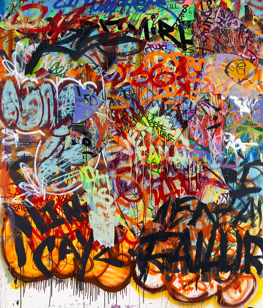 Mental Failure, Mixed Media on Canvas, 6ft x 7ft ©2011-2012 Mint&Serf with Jacuzzi Chris and Pablo Power