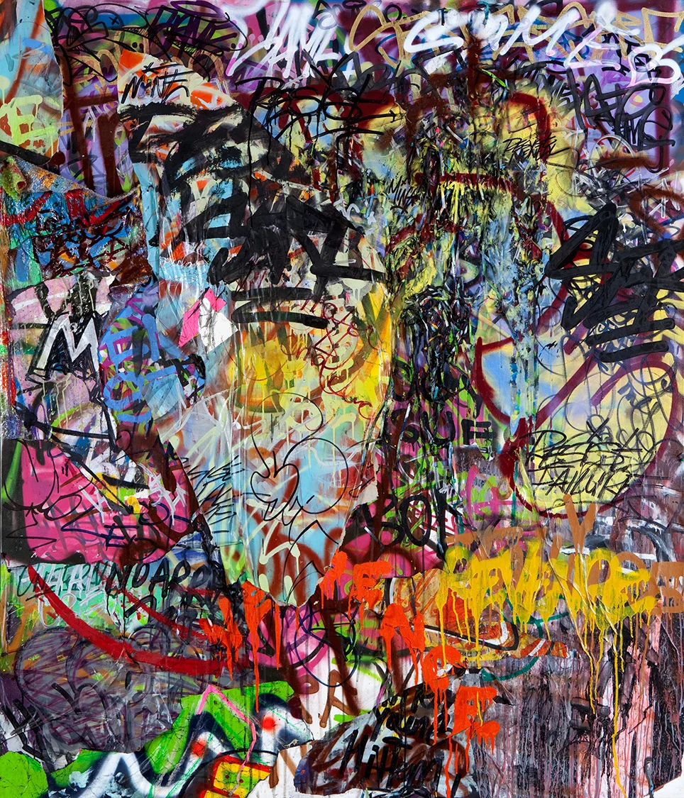 Juxtoposition of Harmony Mixed Media on Canvas, 6ft x 7ft ©2011-2012 Mint&Serf with Jacuzzi Chris and Pablo Power