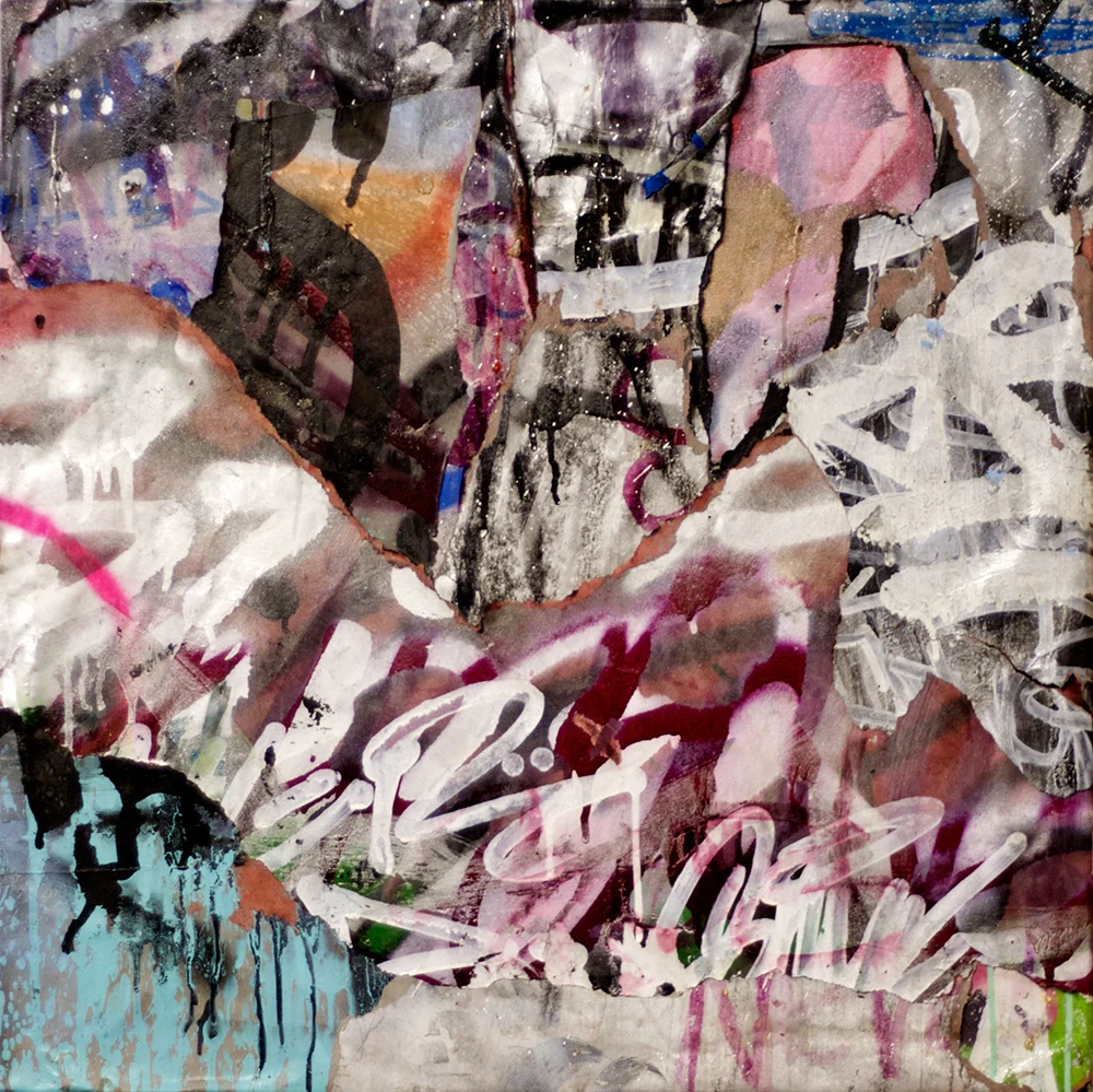 Live Through This, Mixed Media on Canvas, 24in x 24in ©2013 Mint&Serf 