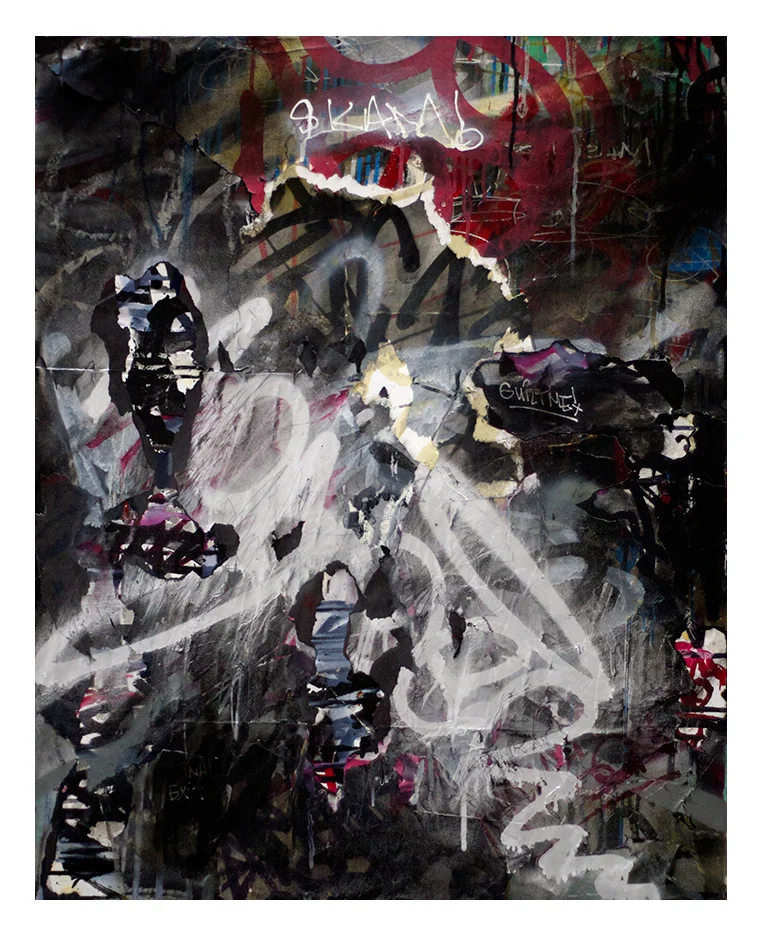Untitled, Mixed Media on canvas, 30in x 24in ©2014 Mint&Serf