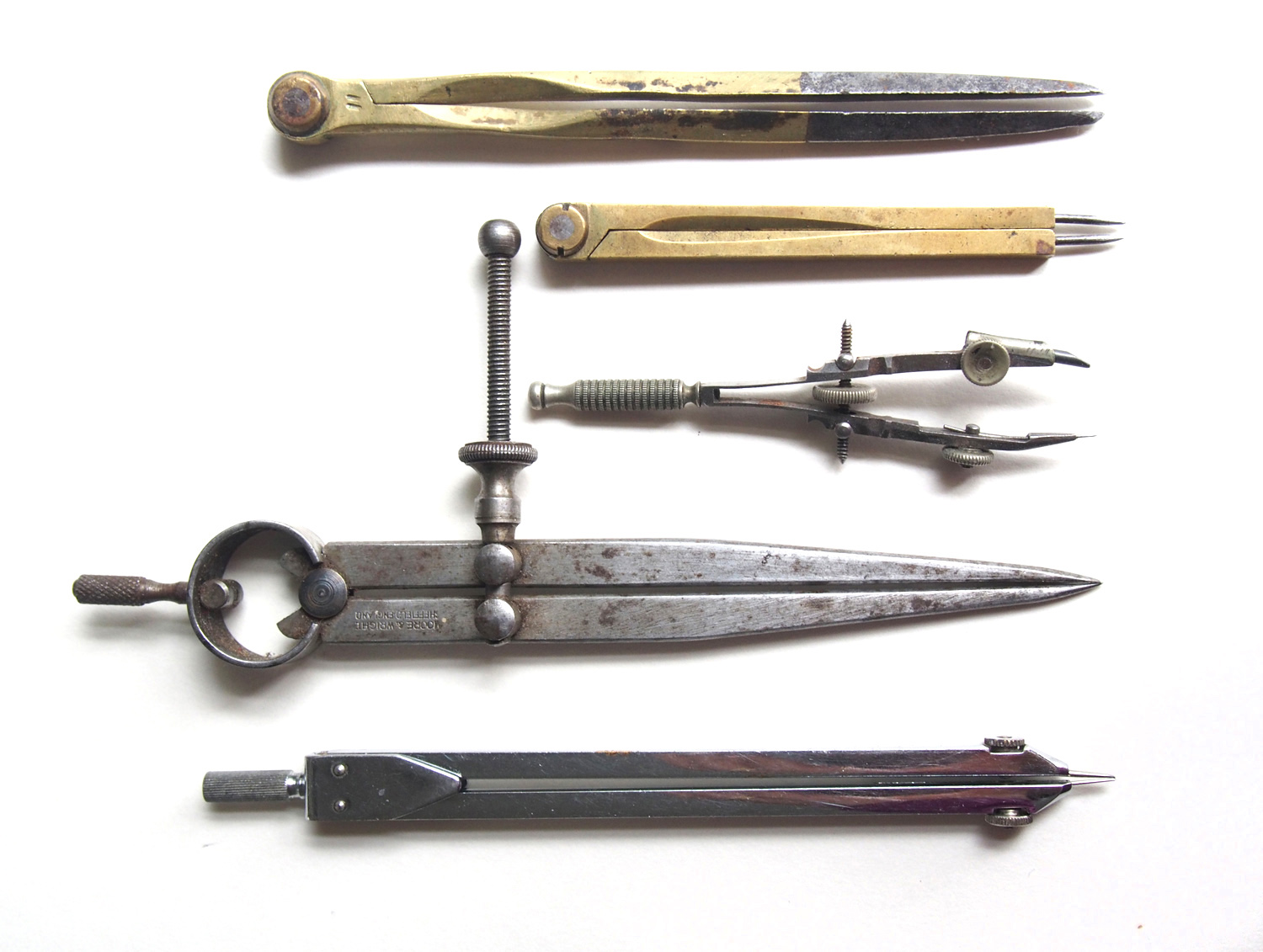 The essential dividers , mostly inherited and the top two purchased, a little loose to be so useful as the others, but too beautiful to leave behind.
