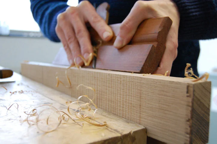 New timber was shaped to match, the moulding planes used would have been the same in the 18th century