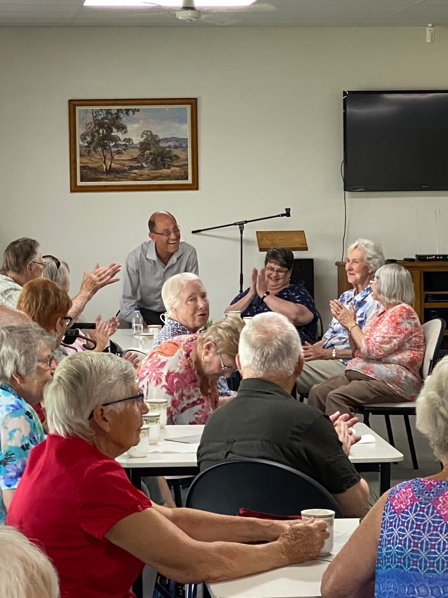 Michael and residents - renae's leaving party.JPG