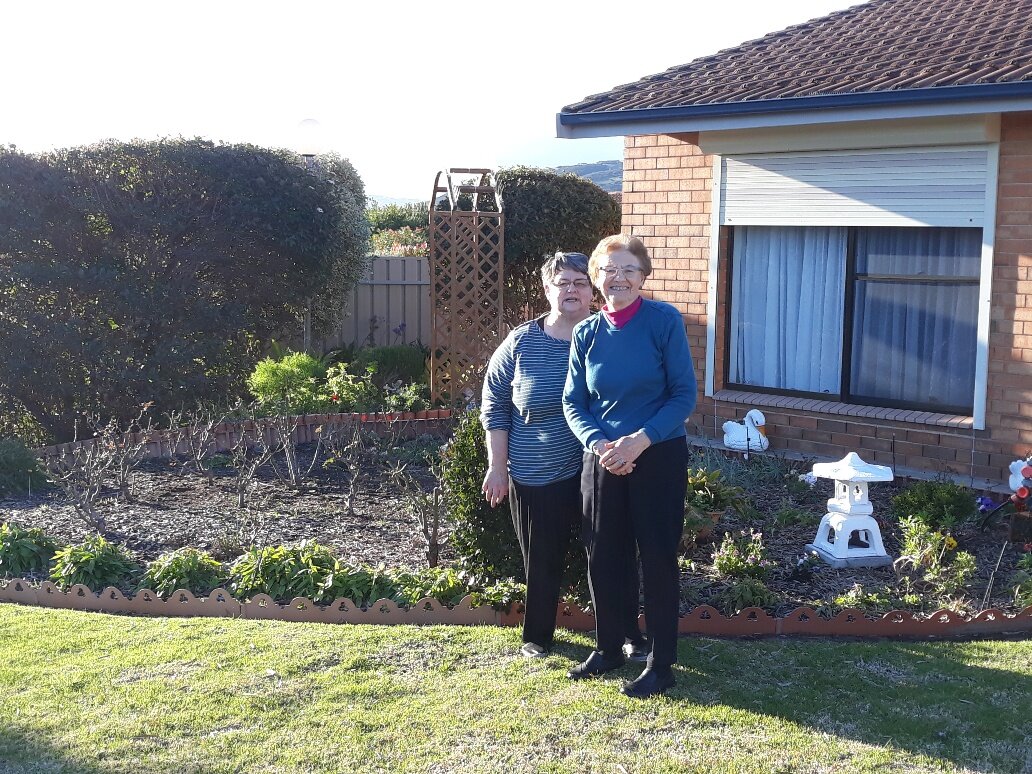 addie and Barbara in the garden.jpg