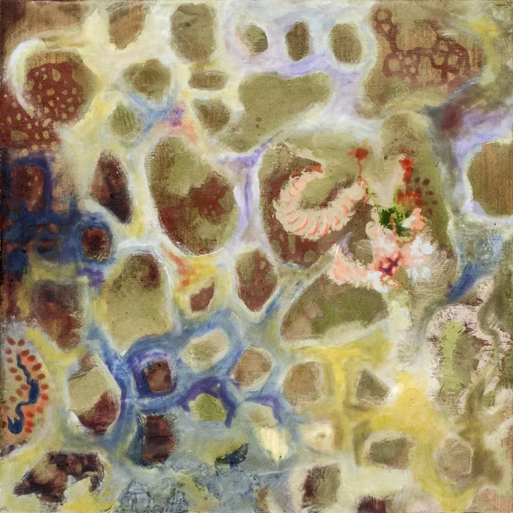 Are Not We All Connected, 2012. Oil, encaustic, and pastel on pastel, 12" x 12".