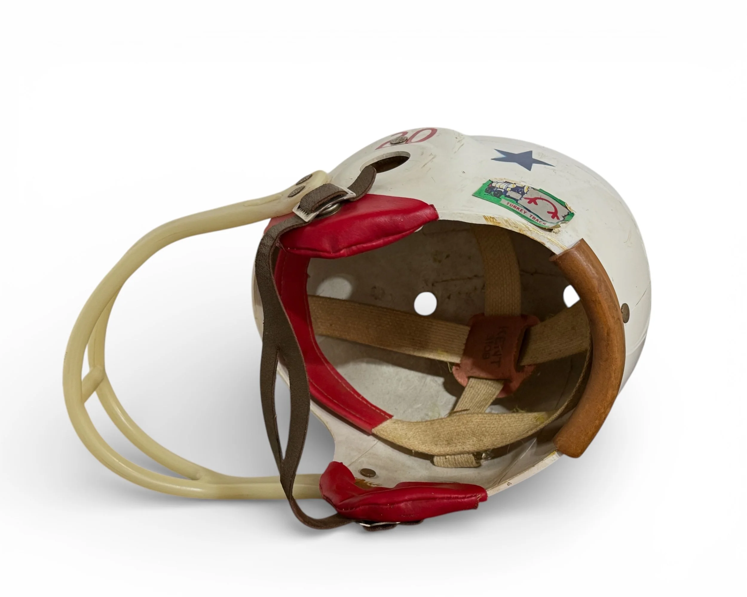 Photoroom_20260209_213552vintage youth Kent #3109 football helmet - Modern Artifact Decor.JPG