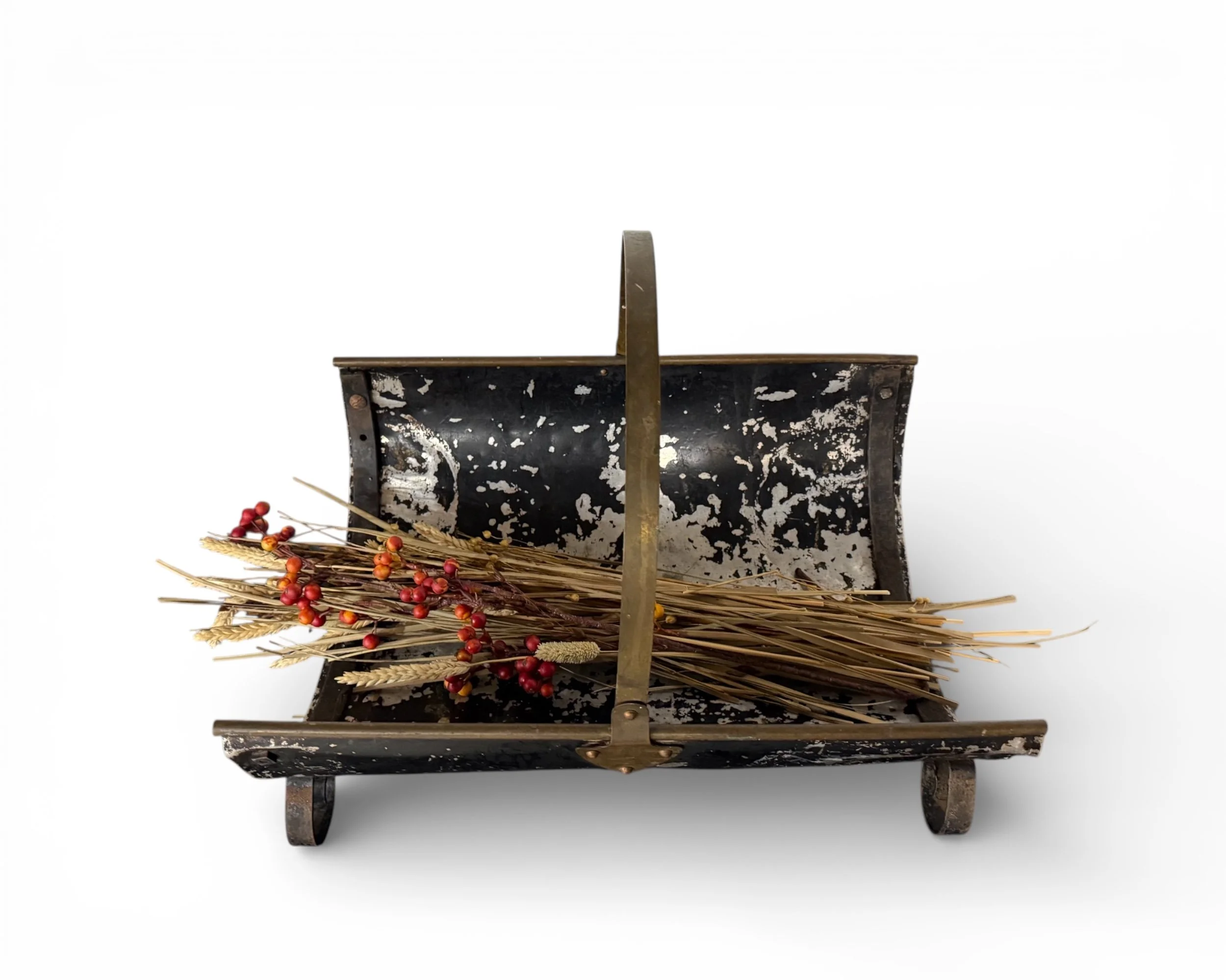 Photoroom_20260306_075745vintage fireplace log holder metal firewood carrier rustic hearth decor - Modern Artifact Decor.JPG