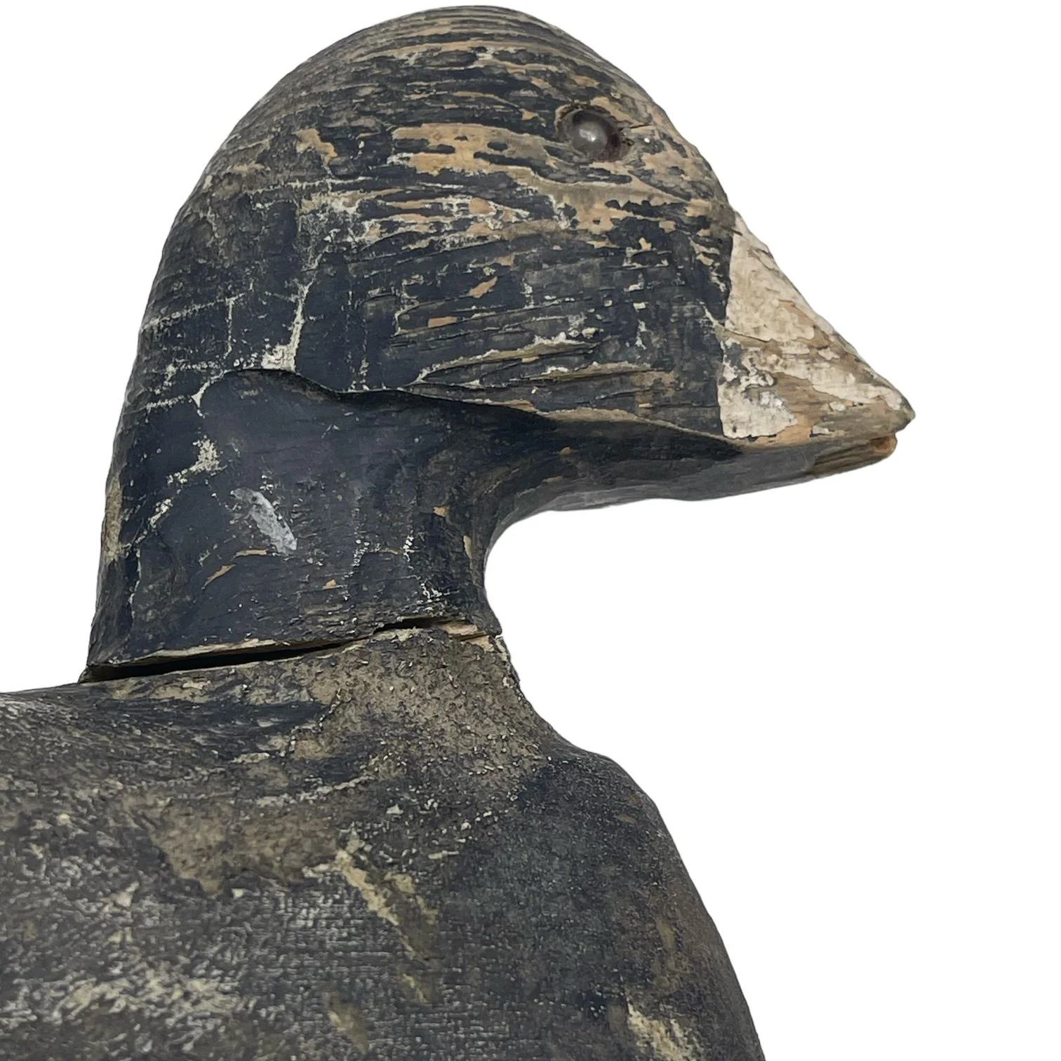 Vintage 1950s Balsa Wood Carved Duck and Goose Decoys, set of 2.