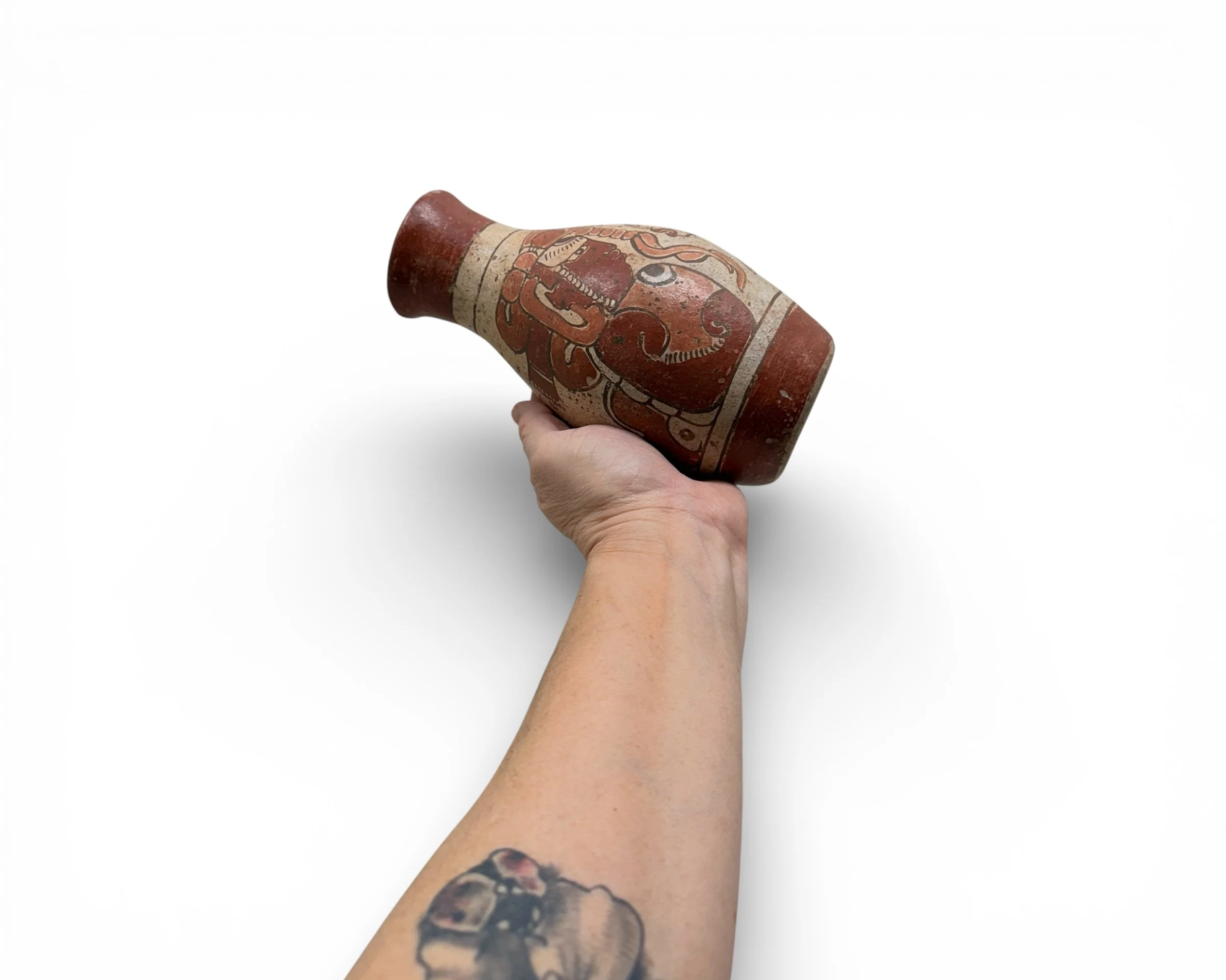 Photoroom_20260203_161234vintage 1960s mayan polychrome pottery vessel - Modern Artifact Decor.JPG