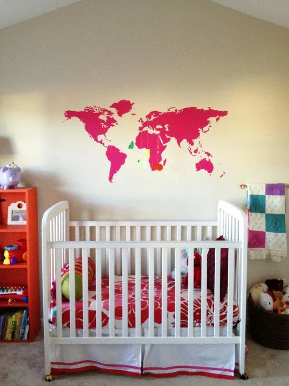 Wall Decal World Map Star Graphics - World Map Wall Decor For Nursery Wall Decal World Map Star Graphics - World Map Wall Decor For Nursery