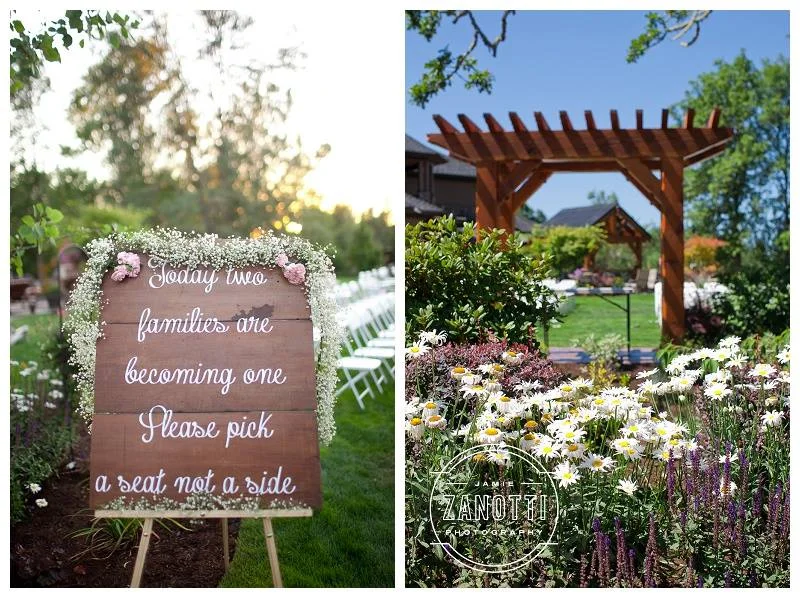 This handmade sign using vintage, reclaimed wood was made with extra love for my daughter's wedding. Photos courtesy of Jamie Zanoitti Photography.