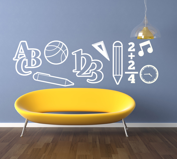 Back To School ABC 123 Wall Decals — Wall Star Graphics