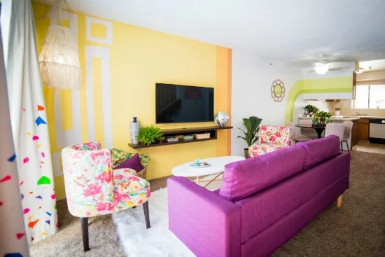 Stylish contemporary long rectangle pattern removable vinyl wall decal by Wall Star Graphics. As seen on Mr. Kate.