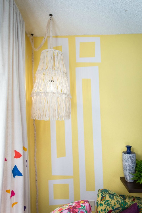 Stylish contemporary long rectangle pattern removable vinyl wall decal by Wall Star Graphics. As seen on Mr. Kate.