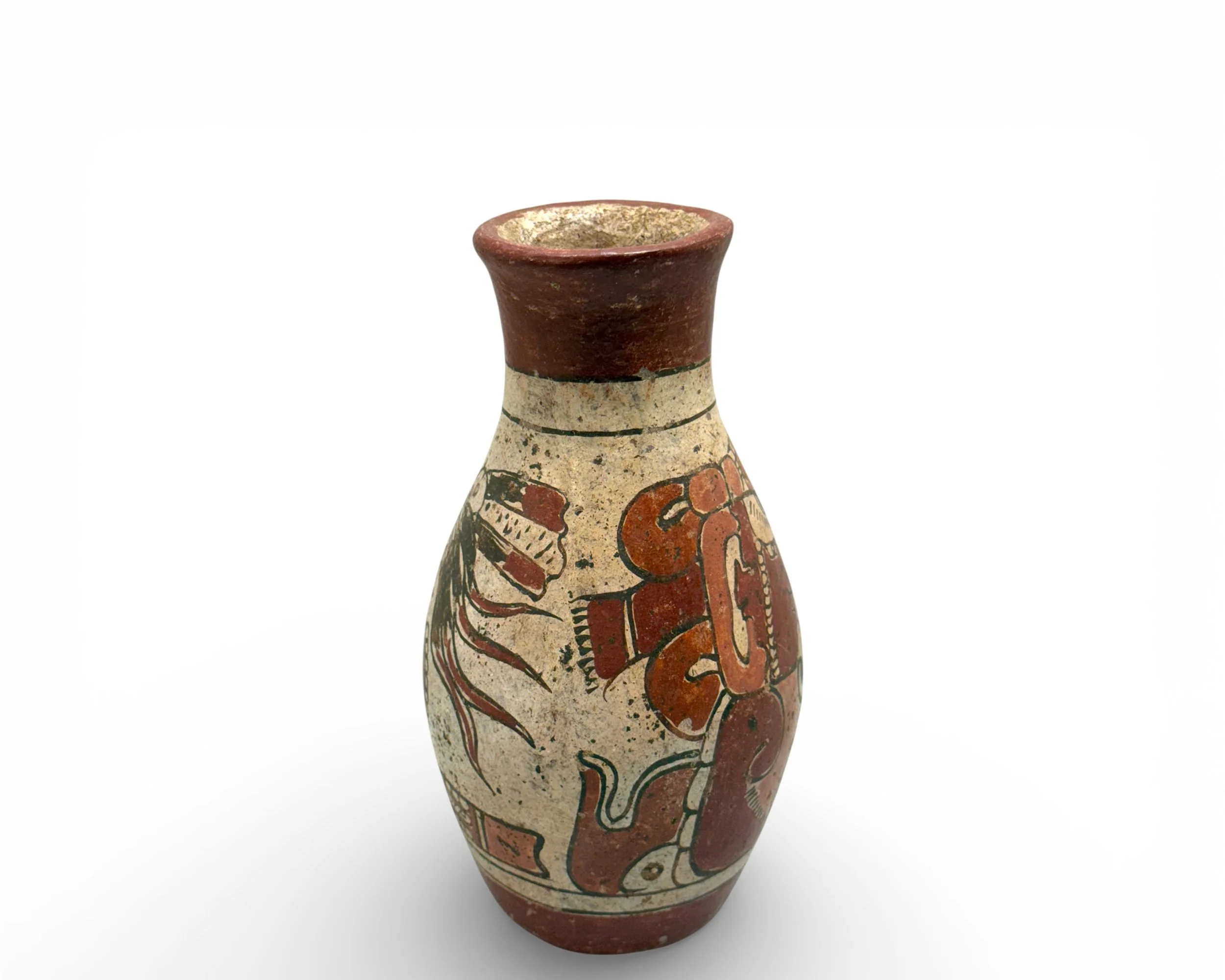 Photoroom_20260203_160702vintage 1960s mayan polychrome pottery vessel - Modern Artifact Decor.JPG