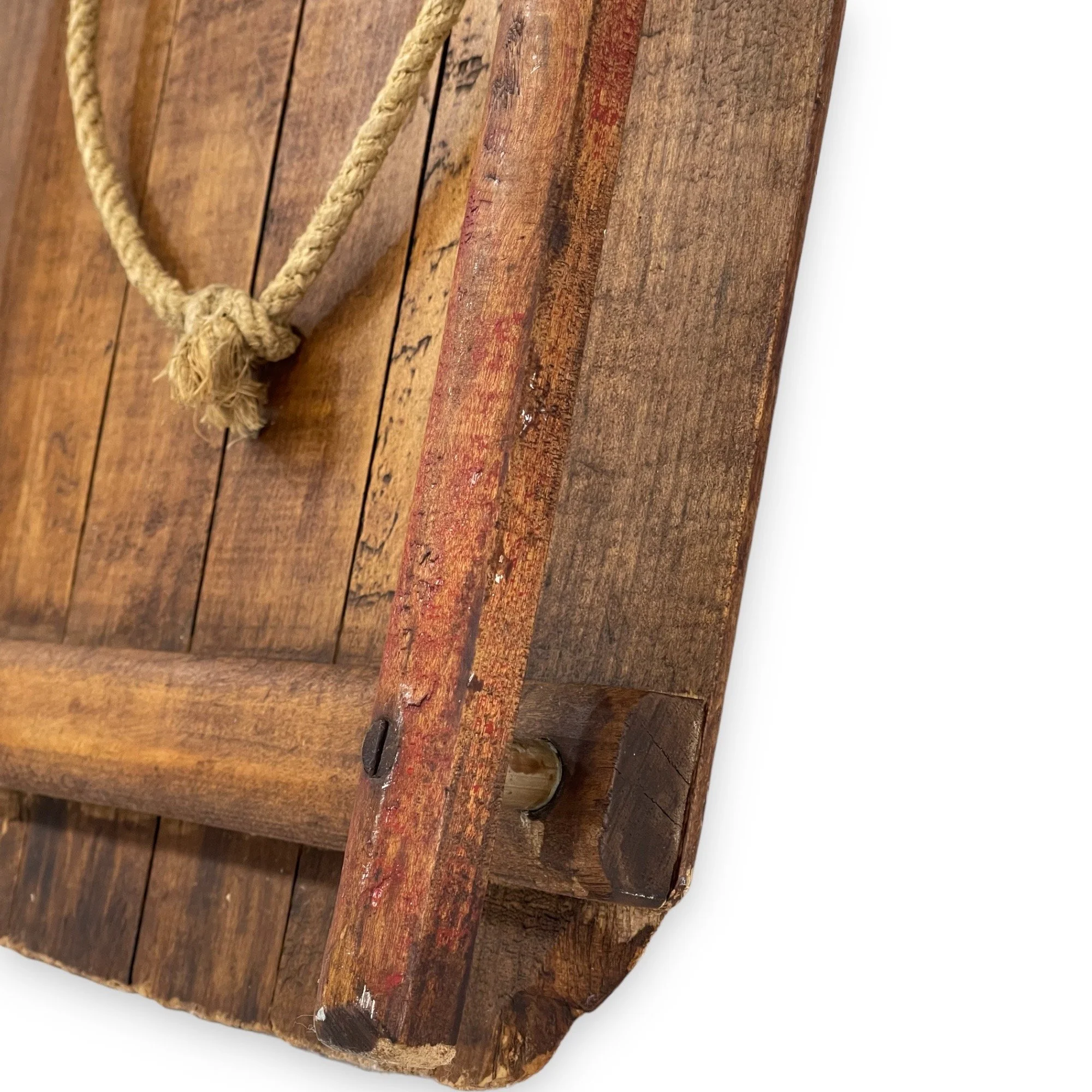 Vintage 39 inch Wooden Sled - with rope