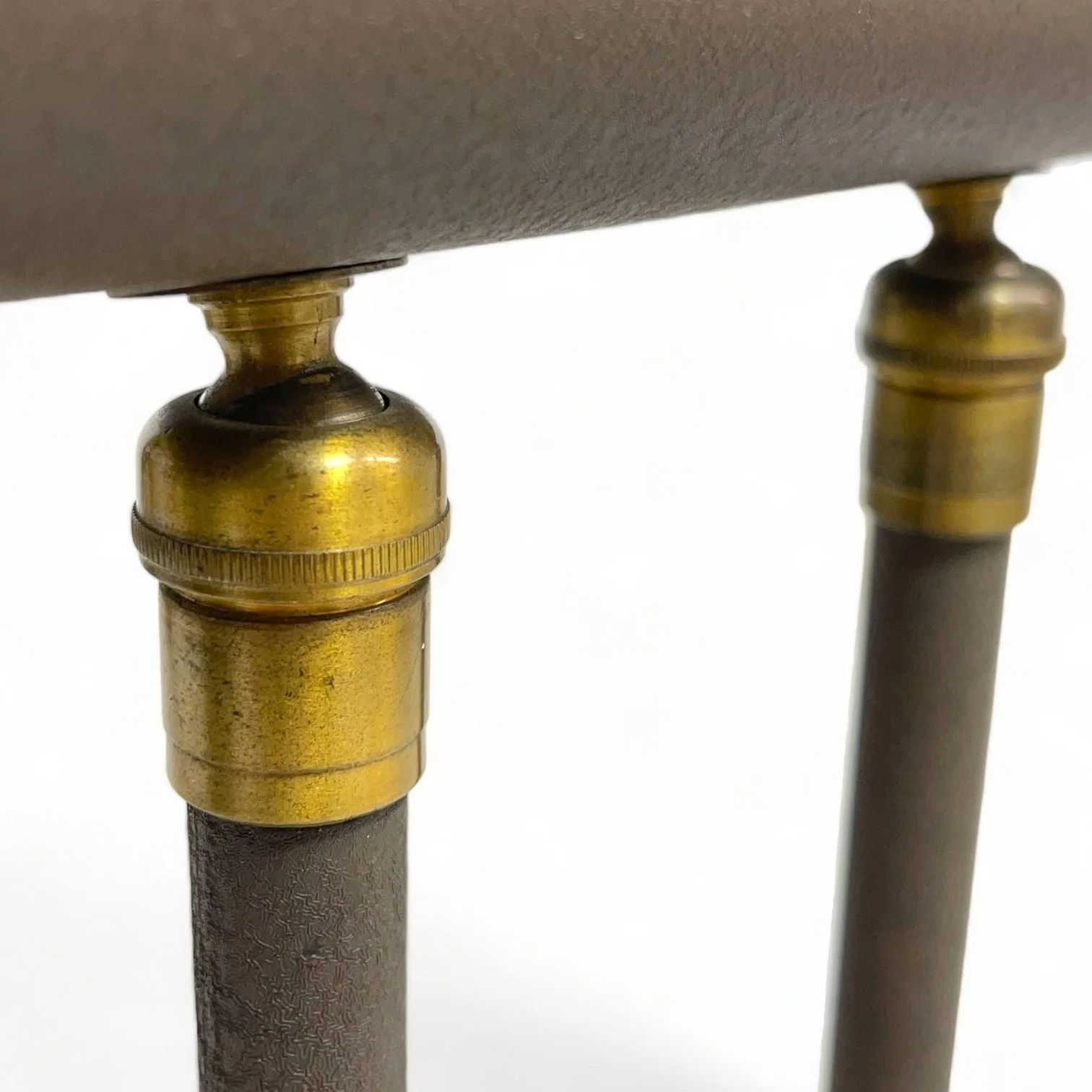 Vintage Faries Art Deco Adjustable Bankers Lamp in brown with gold accents.