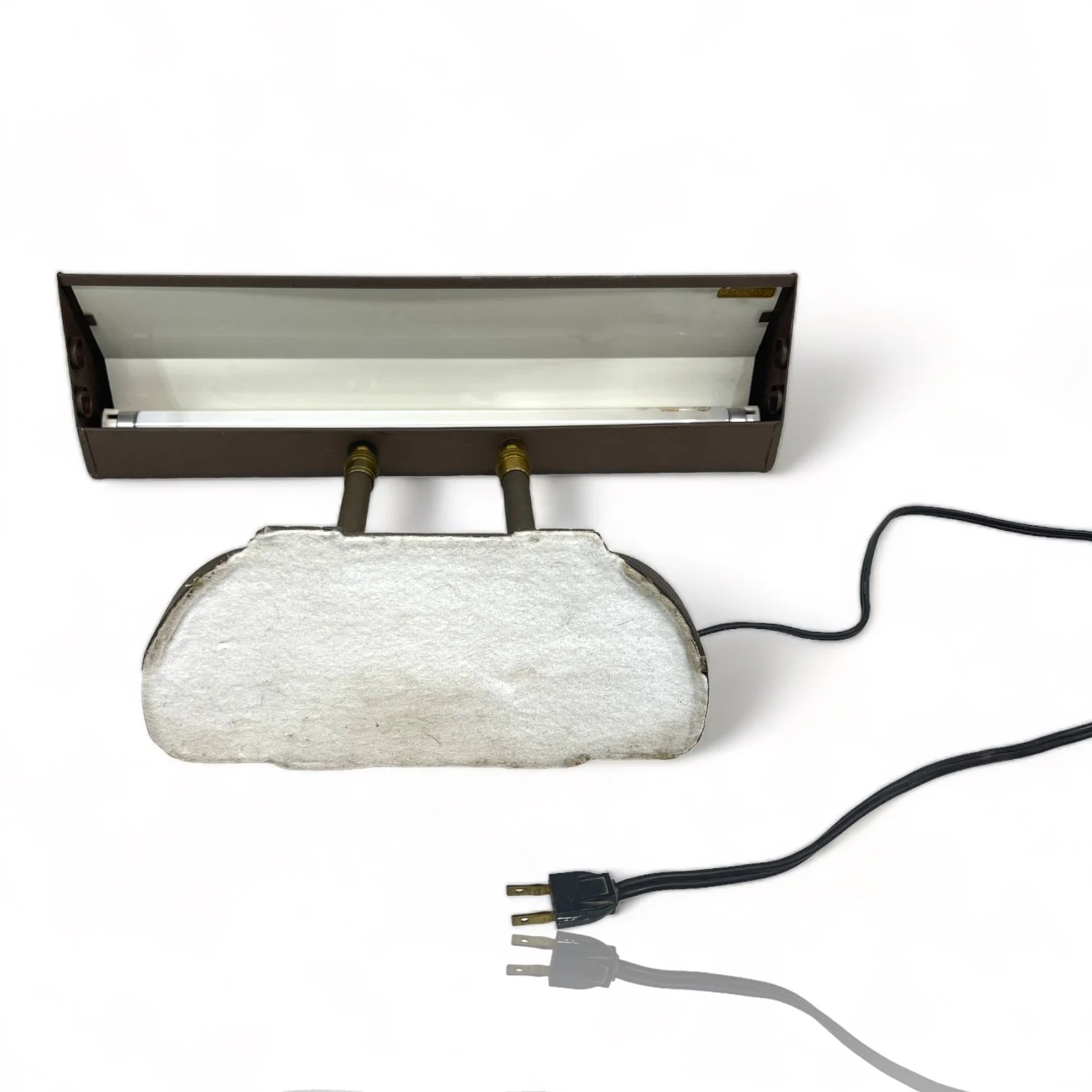 Vintage Faries Art Deco Adjustable Bankers Lamp in brown with gold accents.