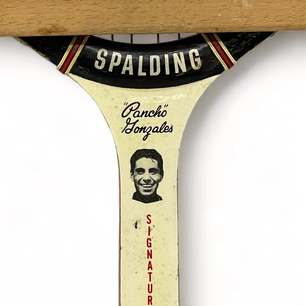 Raquette De Tennis Vintage Spalding – Signature Pancho Gonzales – Galaxie – Belle état