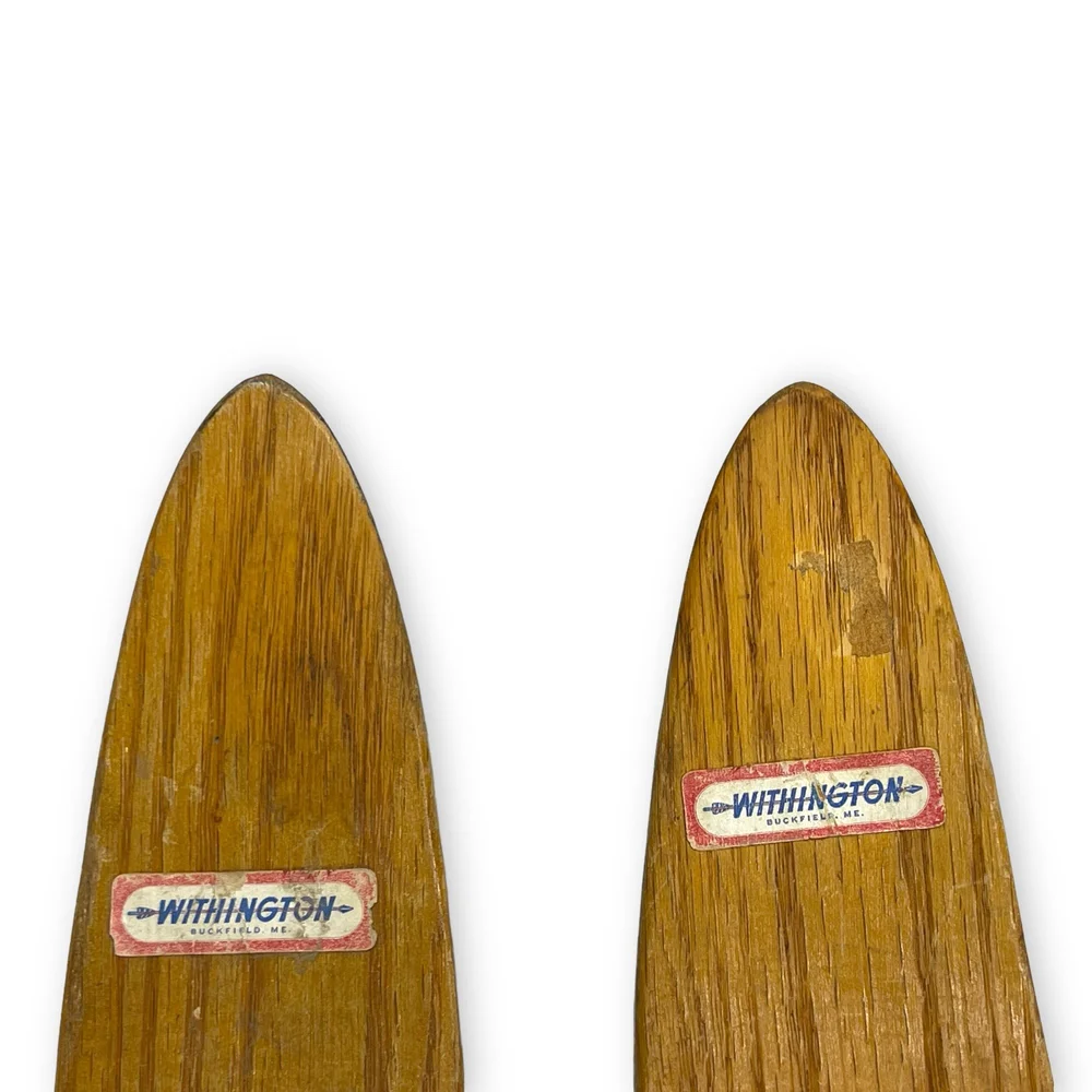 Vintage Children's Wooden Snow Skis: Authentic Cabin or Lodge