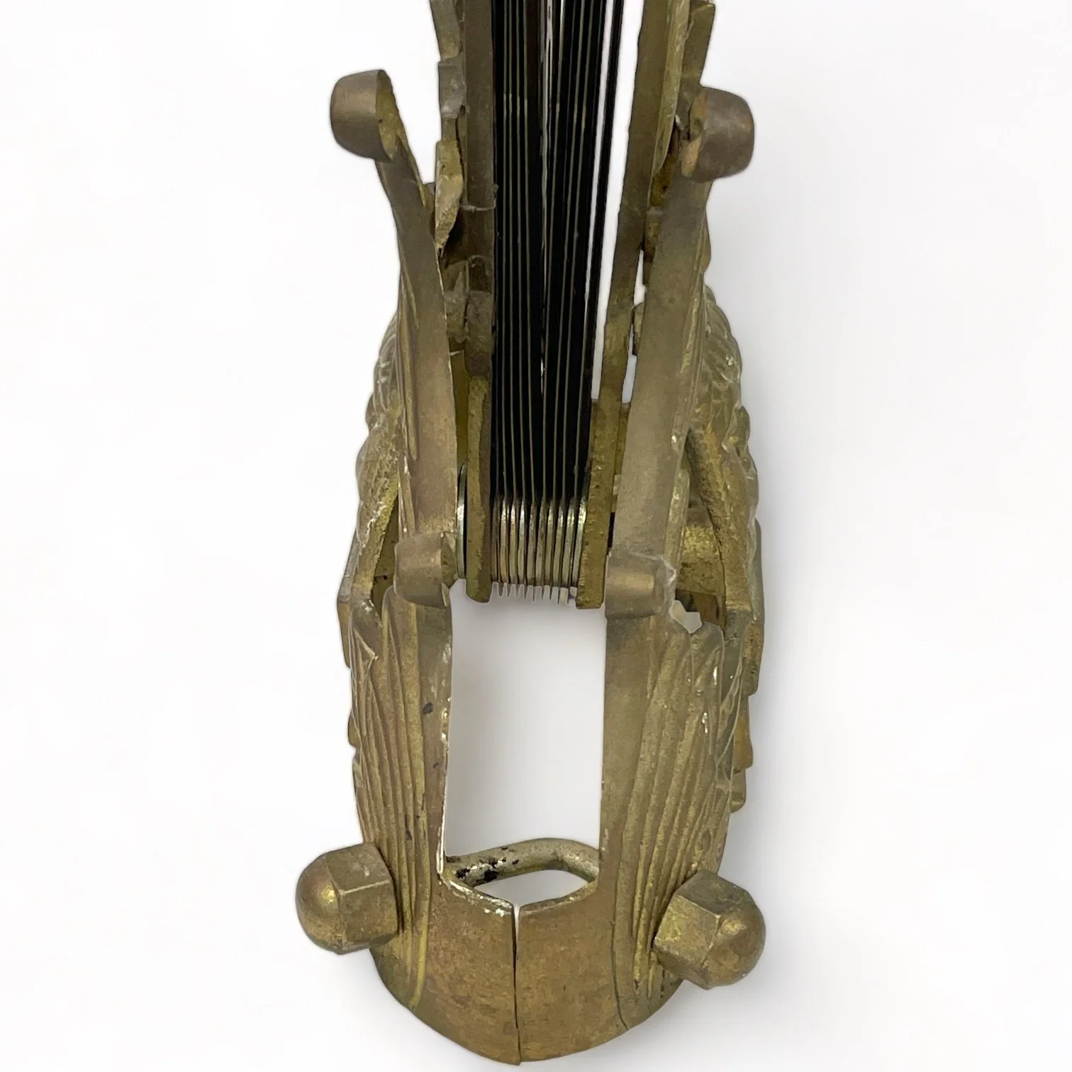 Vintage ornate solid brass art deco fireplace screen. Double sided, foldable, heavy duty weighing 17 lbs.