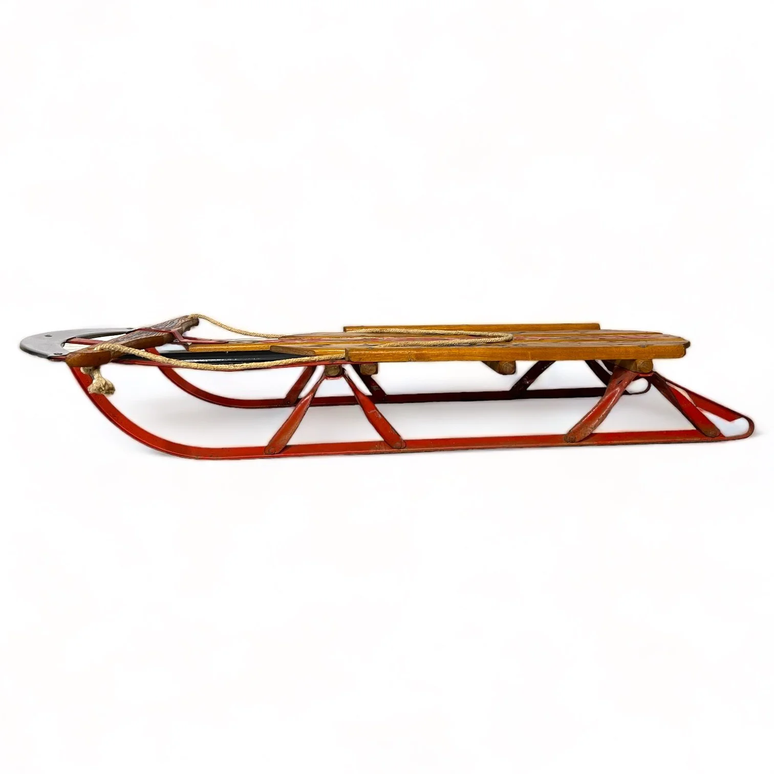 Vintage Wooden Sled by Hedlund, American Deluxe Wood Sled