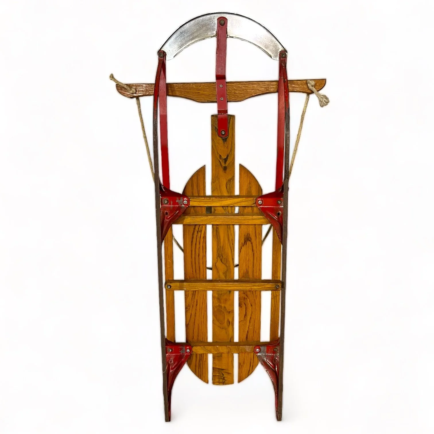 Vintage Wooden Sled by Hedlund, American Deluxe Wood Sled