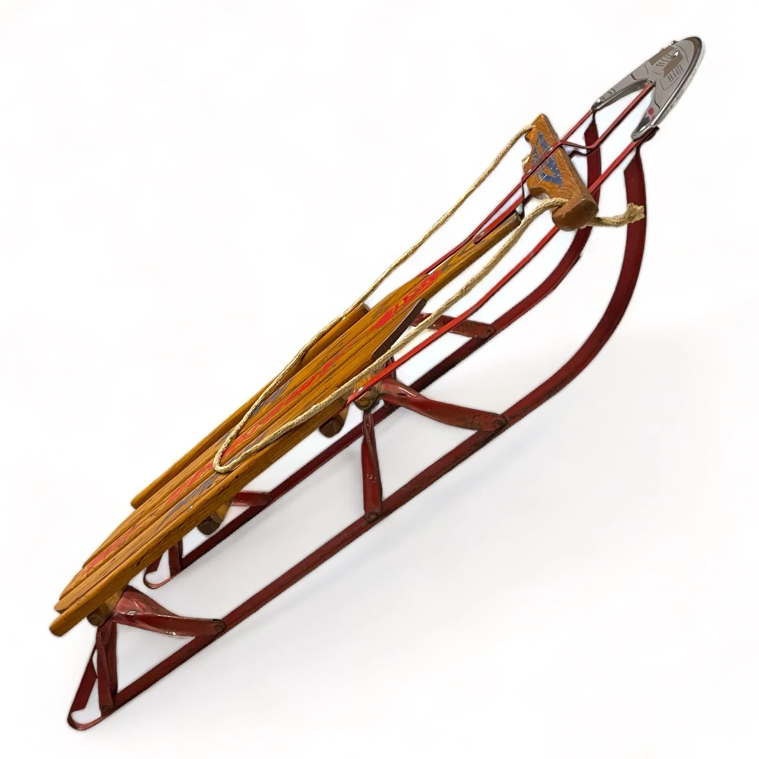 Vintage Wooden Sled by Hedlund, American Deluxe Wood Sled
