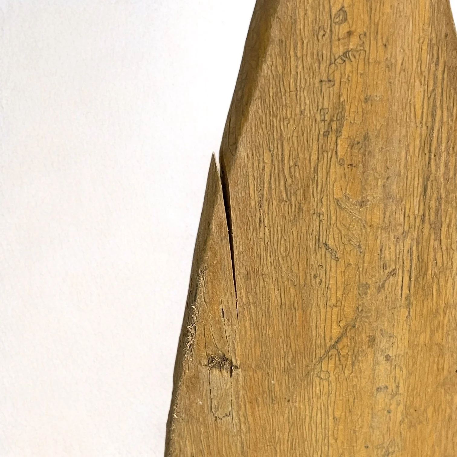 Pair of mismatched 59 inch weathered wooden boat oars, perfect for beach house or coastal living and nautical decor.