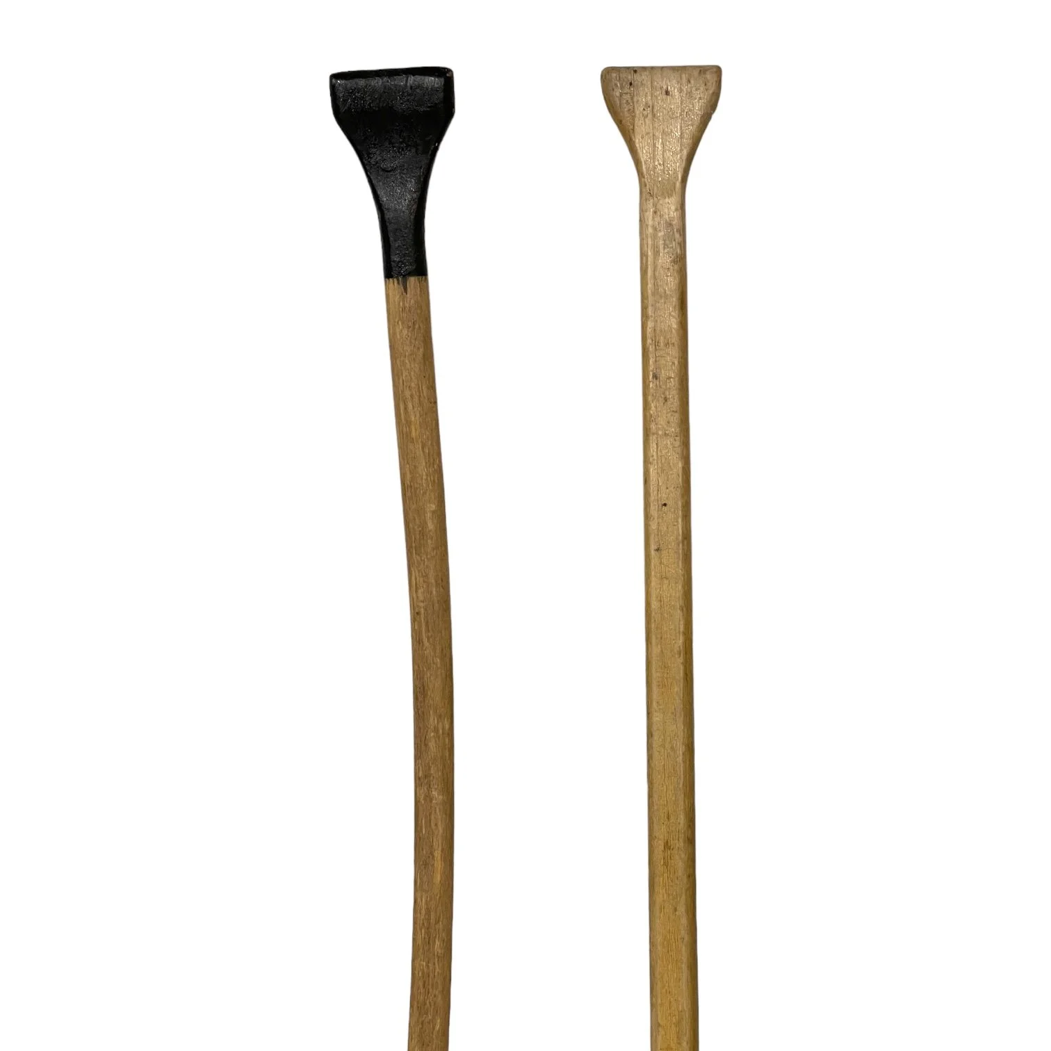 Pair of mismatched 59 inch weathered wooden boat oars, perfect for beach house or coastal living and nautical decor.